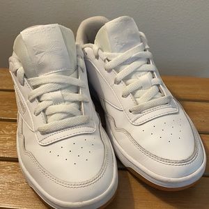 Reebok all white gum bottom sneakers